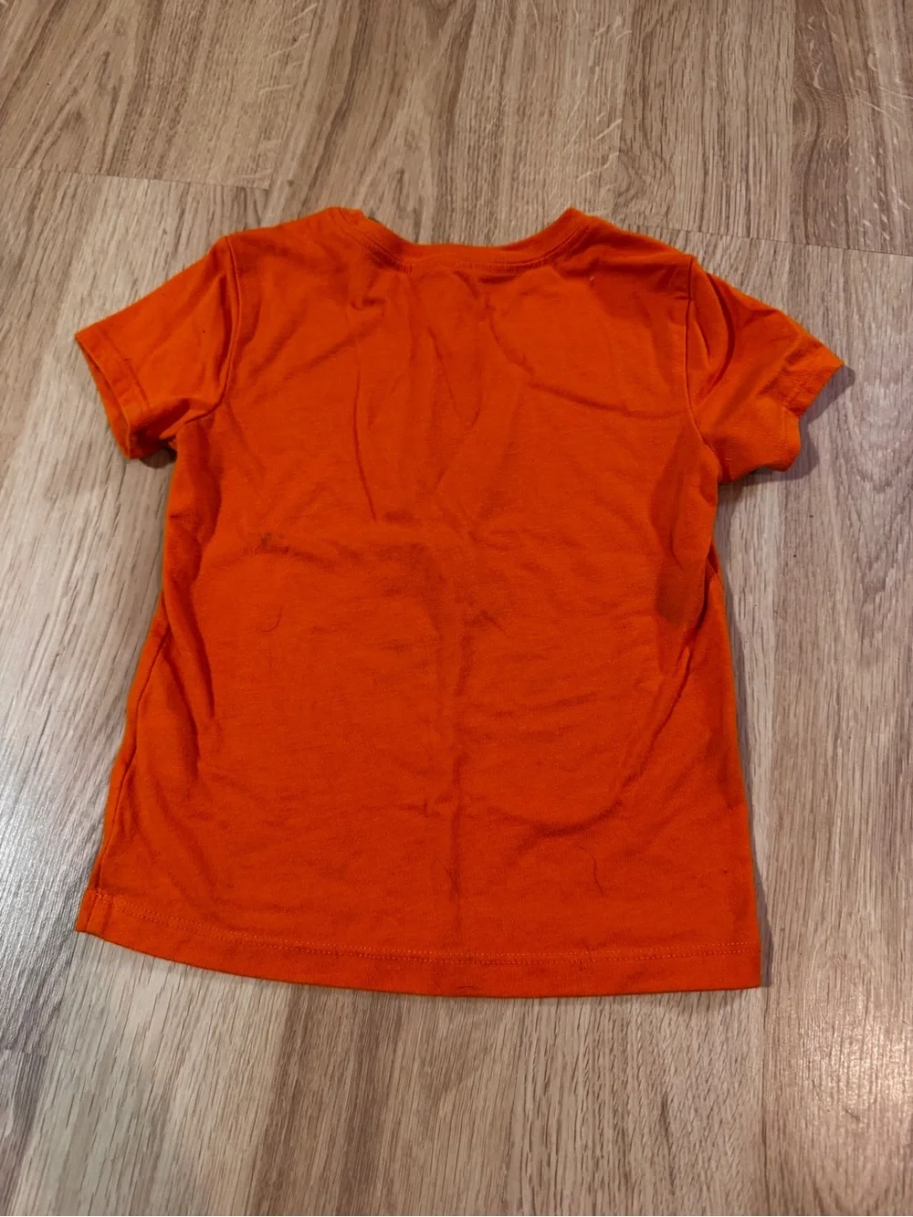 Girls Orange Halloween Cat T‑Shirt with Purple Witch Hat 4-5T